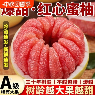正宗红心蜜柚新鲜应当季孕妇水果现摘三红肉葡萄柚子老树大果z