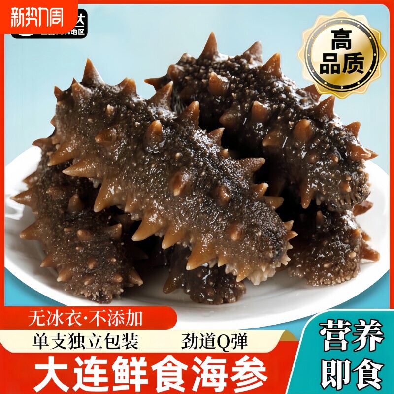 海参即食刺身大连鲜活辽参正宗干货批发单个装袋子海鲜生鲜礼盒装