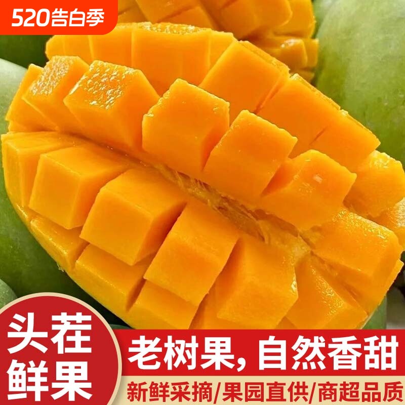 金煌芒果新鲜热带水果应当季水仙甜心芒自然香甜饱满多汁