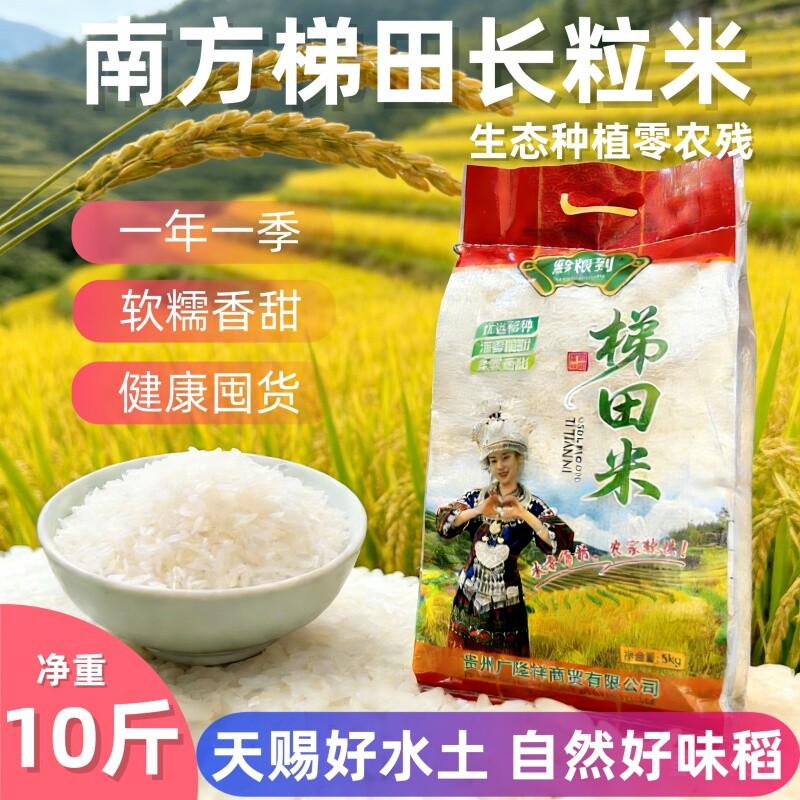 贵州农家长粒香米一级大米当季新米高山优质稻香梯田10斤年货生态