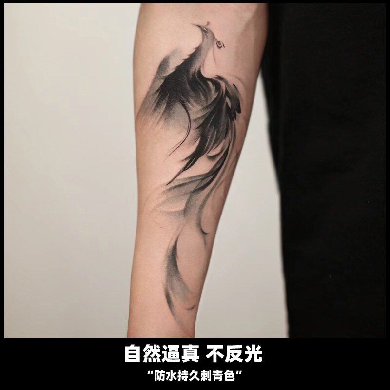 速发花臂暗黑草本果汁纹身贴防水龙蛇霸气男高级感显色不反光仿真