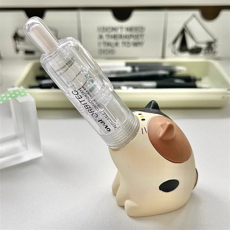 速发创意笔筒学生桌面办公室笔座笔架笔插儿童男孩斜插式可爱摆件