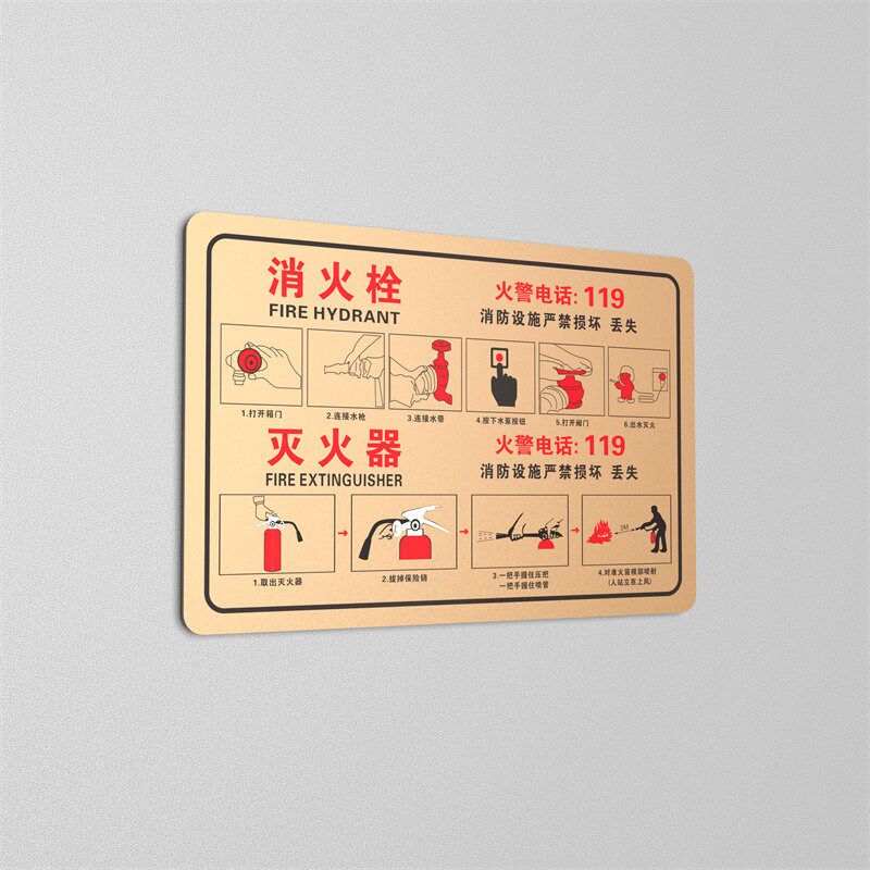 速发酒店公寓示意图逃生指示牌引导导向牌标识牌亚克力自粘创意高