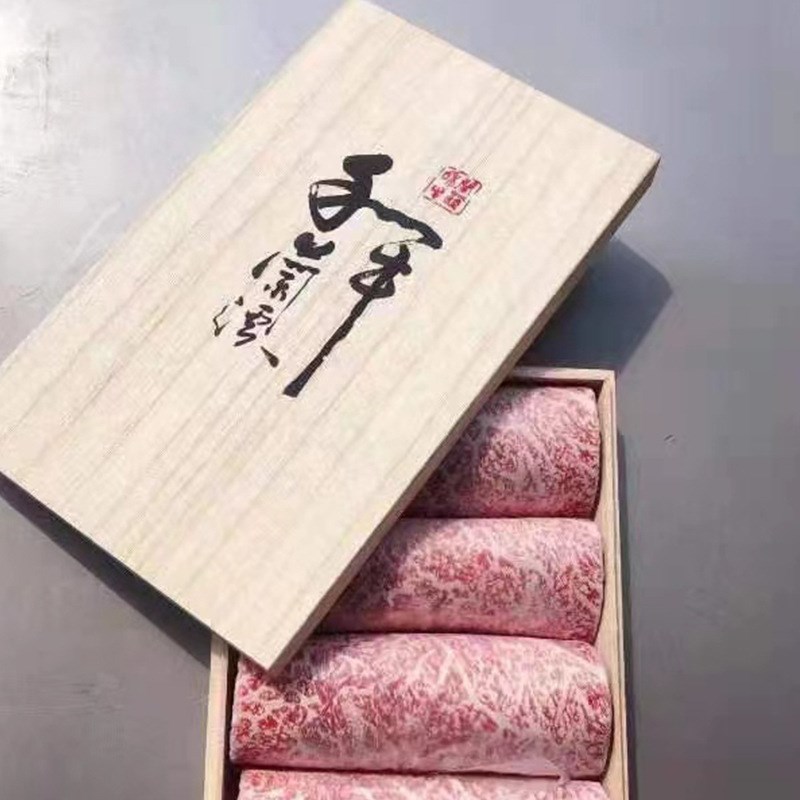 速发木盒 牛羊肉卷打包盒和牛包装盒 包装盒礼品盒天地盖扣盖桐木