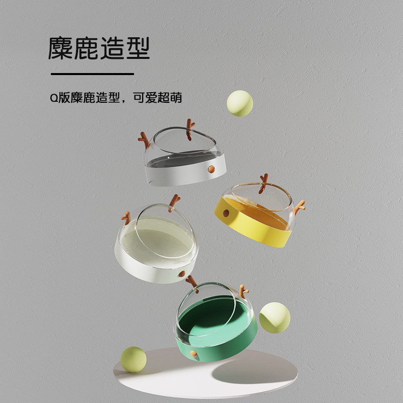 速发仓鼠金丝熊食盆防翻防溅食物碗大容量喂食器侏儒小宠饭