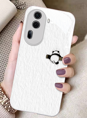 适用opporepro手机壳油画熊猫新款女opporeno10pro高级感9防摔8硅胶7液态6创意5便携4全包镜头保护套