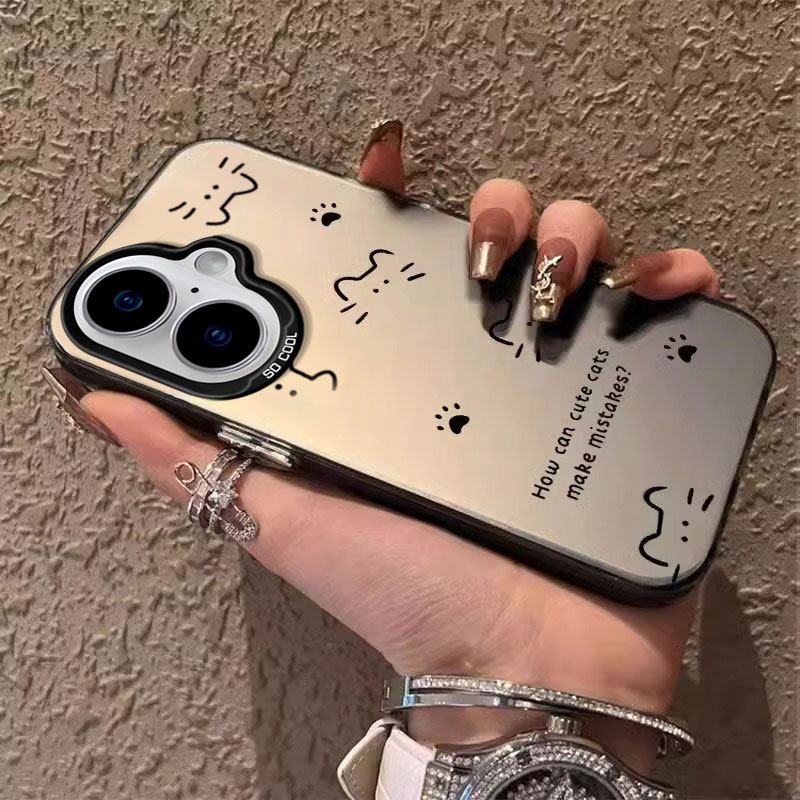 适用苹果16ProMax手机壳iphone15plus笔绘猫咪简约ins风新款14高级感ip13全包12防摔硅胶个性潮11保护套XS女,3C数码配件,手机保护套/壳,淘宝优惠券,粉丝福利购,淘宝优惠卷