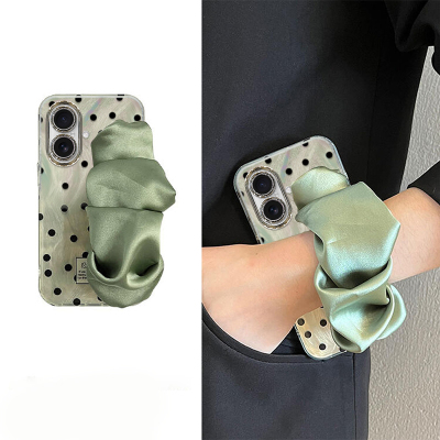 适用苹果新款个性创意丝巾腕带壳