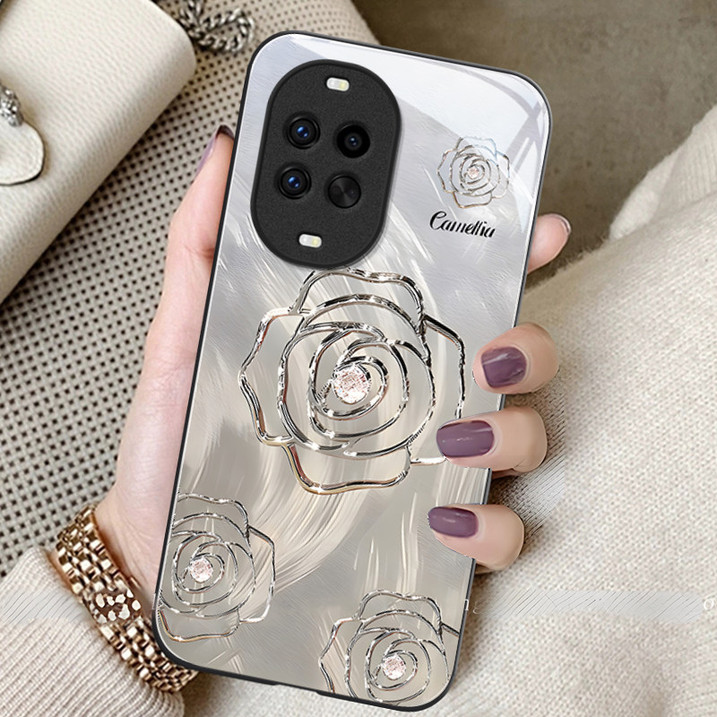 山茶花适用华为nova14手机壳13Pro简约创意12ultra时尚潮流11SE高级感10轻奢风nova9女款8全包7防摔6玻璃外壳,3C数码配件,手机保护套/壳,淘宝优惠券,粉丝福利购,淘宝优惠卷
