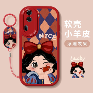 适用opporeno11pro手机壳格子公主新款高级感opporeno10可爱9卡通8创意7防摔6硅胶5液态4全包3带挂绳2保护套