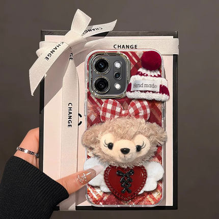 适用OPPOReno14手机壳Reno13毛绒雪莉玫12Pro新年款11秋冬10女reno9全包防摔8带挂绳7公仔6时尚OPPO不会撞壳