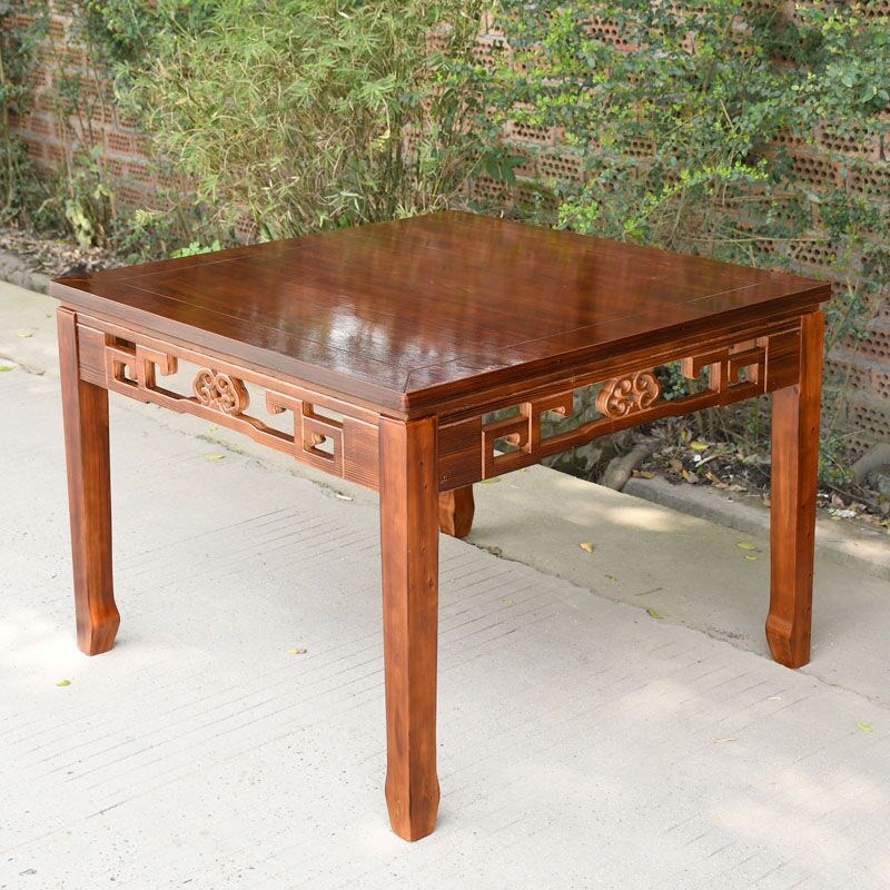 农家乐餐桌椅实木八仙桌家用四方桌套件仿古正方形多功能简约中式