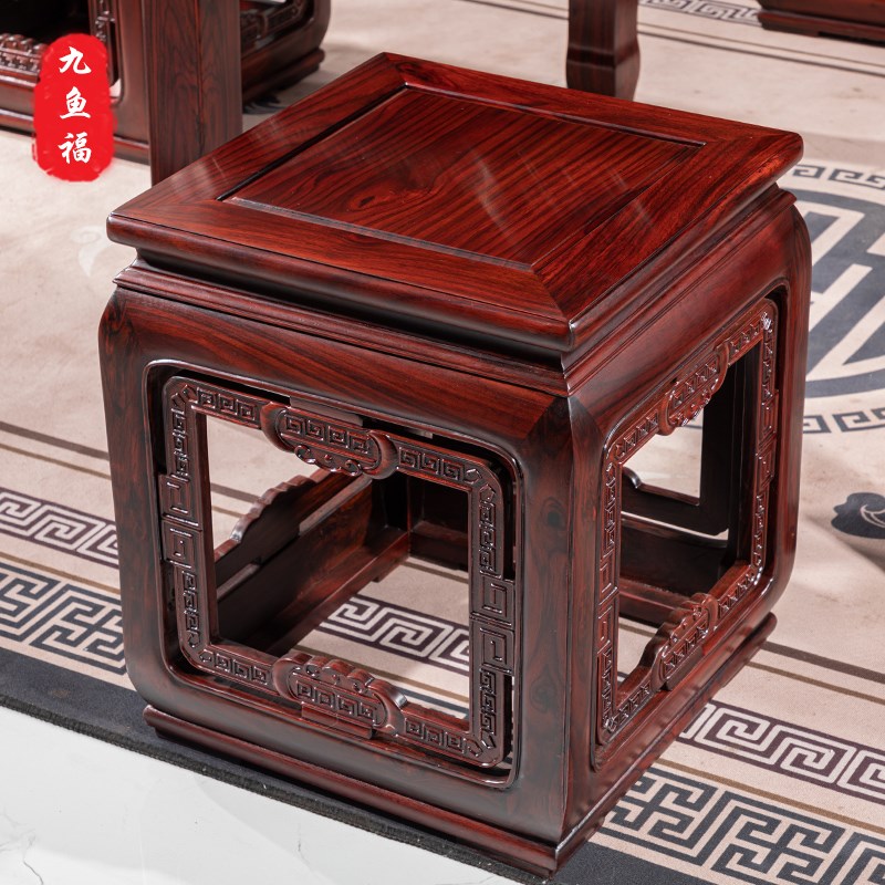 红木家具八仙桌酸枝木四方桌一桌四椅实木仿古正方形餐桌椅组合