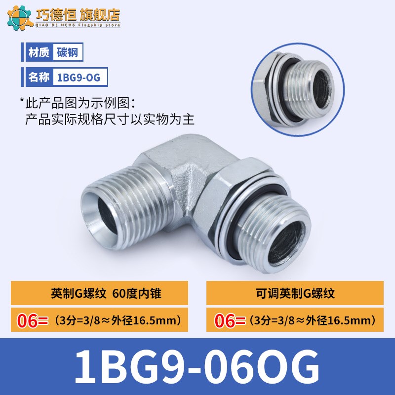 1BG9/1bh9/1bg4/1BH4/ABBG/abgb-OG英制60度锥可调向直角三通接头