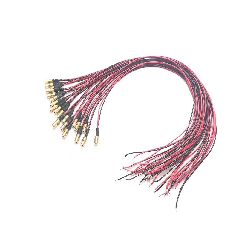 小尺寸4mm点状红光激光模组 精细微型激光器 5mW650nm 可调焦距