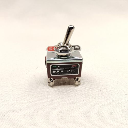 sucn苏上 钮子开关两组双控2档4脚金属手柄妞子开关15A20A S7-21L