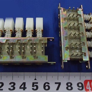波段开关 琴键健开关 五位按键开关 单选互锁 全长68mm 积压