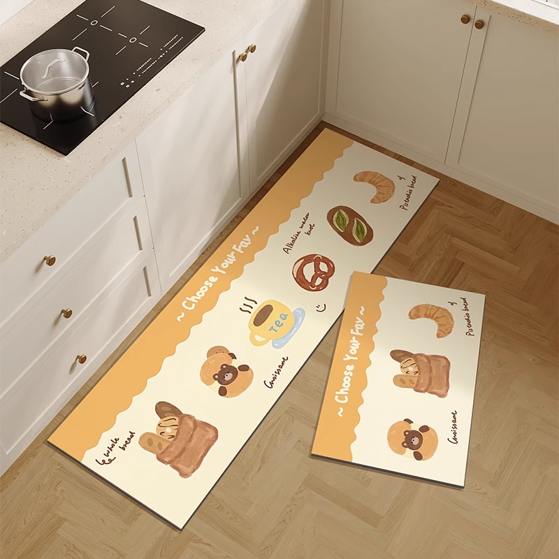 硅藻泥厨房地垫防滑防油可擦耐脏免洗专用脚垫吸油吸水地毯可裁剪