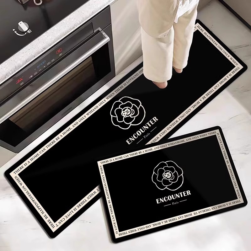 硅藻泥厨房地垫2025新款防滑耐脏厨房脚垫门口吸水厨房地毯可裁剪