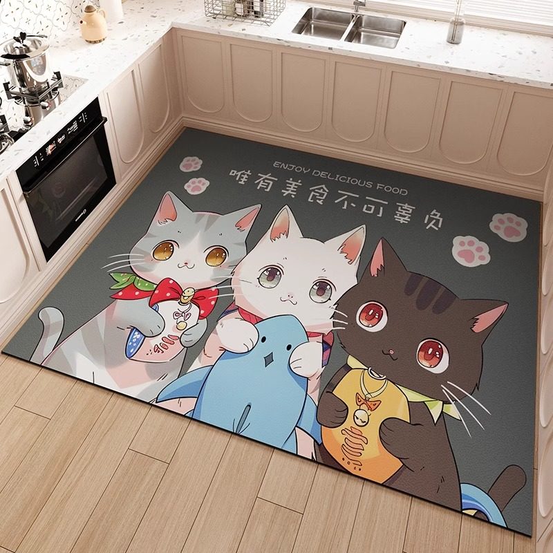 硅藻泥厨房地垫防水防油防滑垫整铺大面积门口耐脏可擦免清洗地毯,居家布艺,厨房地垫,淘宝优惠券,粉丝福利购,淘宝优惠卷