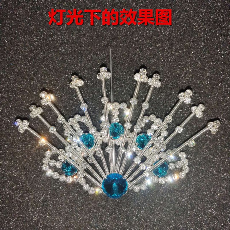 好货戏曲戏剧专业包头用品舞台头面无头双光水钻京剧花旦头饰新品