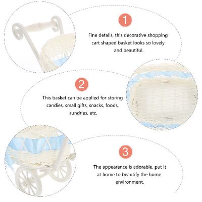 好货Basket Baby Cart Shower Stroller Wicker Woven