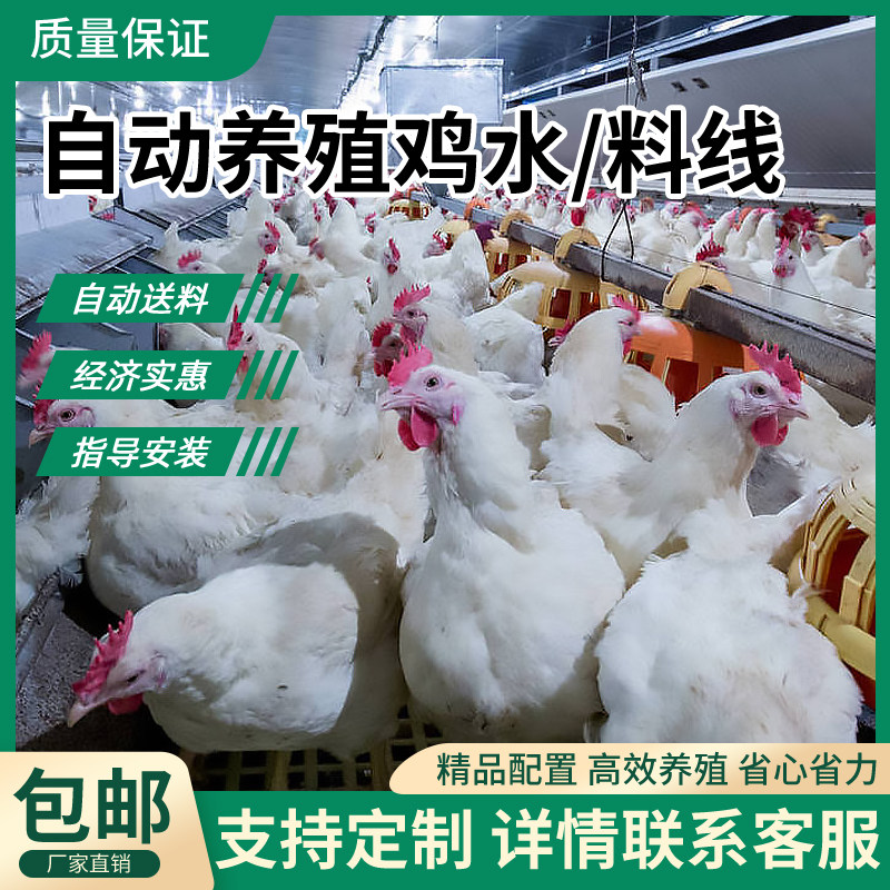 极速鸡水线料线大全自动饮喂水器养殖场平养鸡吊杯鸡鸭升降上料加
