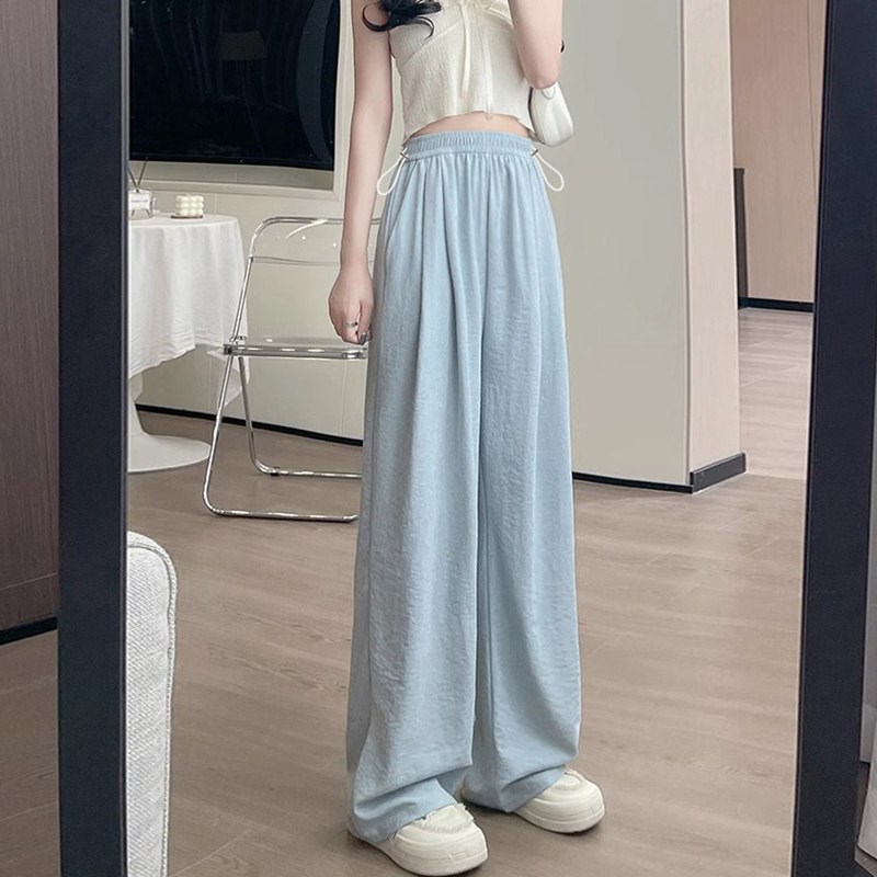 好货孕妇夏装2025新款阔腿裤夏季薄款白色宽松休闲长裤子慵懒风山