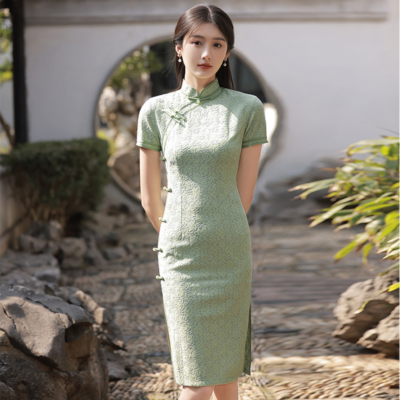好货2025新款旗袍年轻款小清新夏季复古蕾丝小个子短款改良少女年