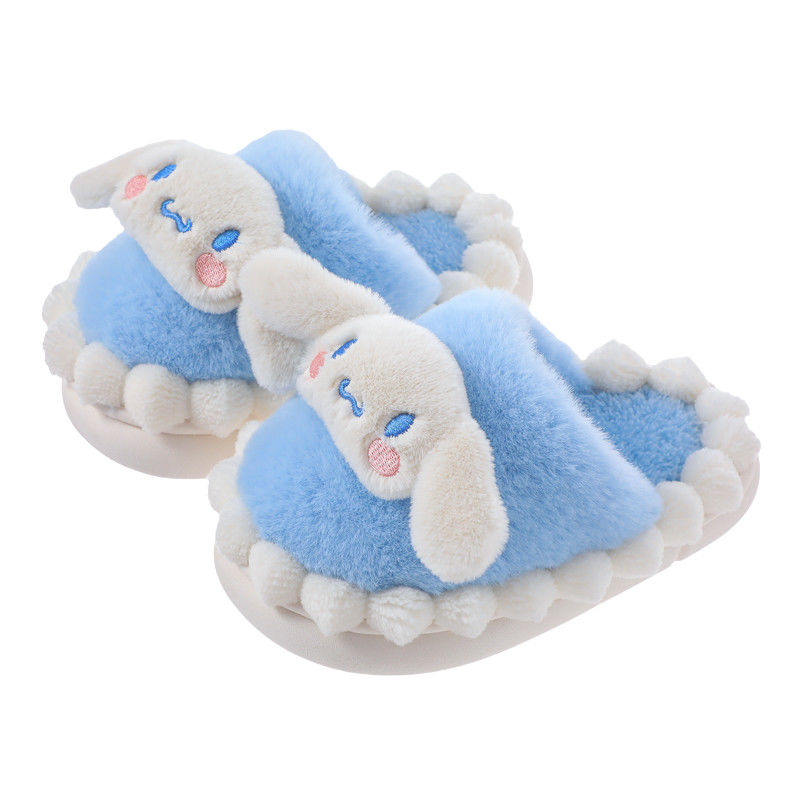 女童棉拖鞋秋冬可爱大耳狗宝宝中大童室内保暖包头拖亲子儿童棉鞋