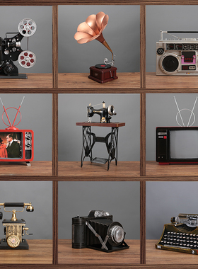 极速复古怀旧乡村80年代老式缝纫机模型酒吧饭厅服装店橱窗装饰品