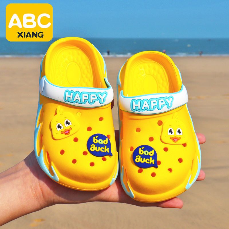 ABCx小孩儿童凉拖鞋可爱夏季男女童防滑后跟宝宝室内婴童洞洞拖鞋