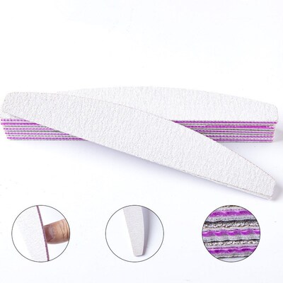 极速LOVCARRIE 12 pcs/Set Boat Nail Files 100 180 Grey Profes