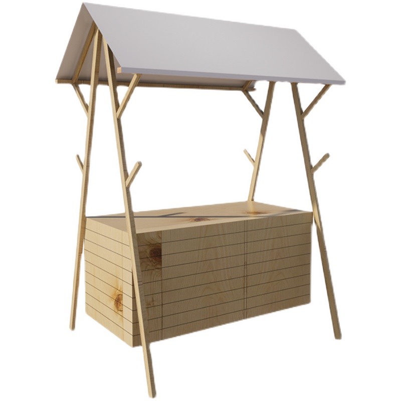 集市摊位木质活动棚移动箱体售货车户外展示架促销台夜市摆摊花车