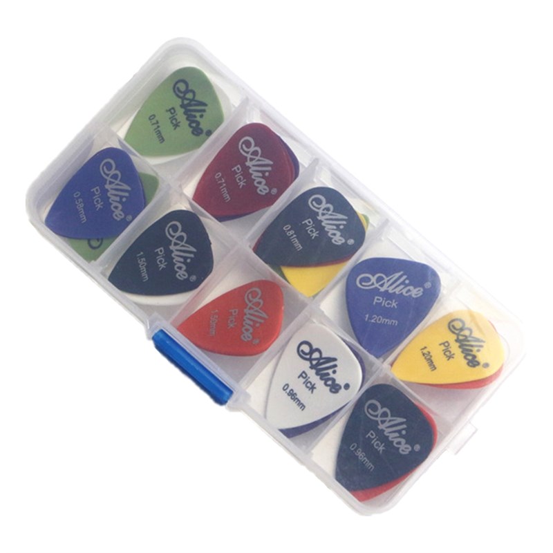 24/30/40/50pcs Guitar Picks 1 Box Case Alice Acoustic Electr