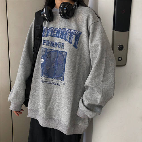 好货2021 Spring Autumn O-Neck Pullover Women Korean Loose Cl
