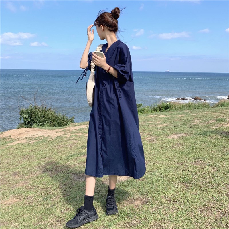 好货孕妇夏装2025夏季新款连衣裙衬衫长款哺乳衣孕妇裙子时尚显瘦