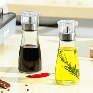 极速日式玻璃油壶不锈钢嘴调味料瓶防漏不挂油厨房家用酱油醋油罐