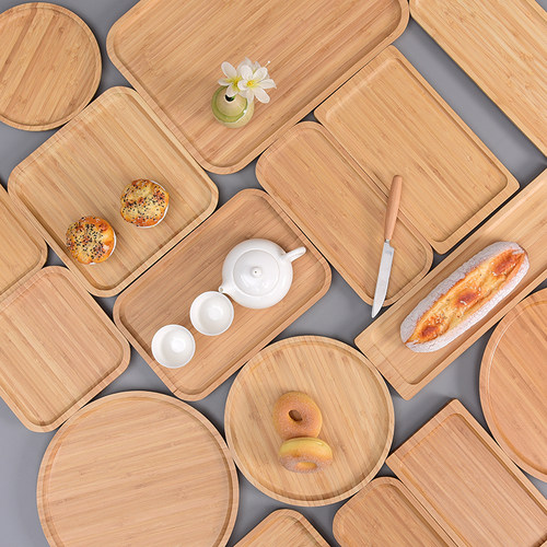 好货Hotel wooden tray wooden tray solid wood tray rectangula