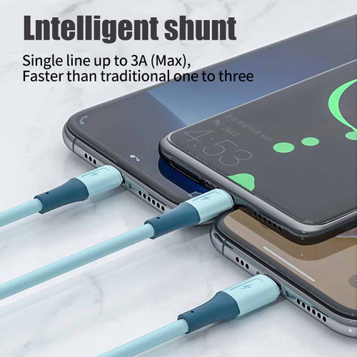 好货OLAF 3 in 1 USB Cable 3A Fast Charging USB C Cable For i
