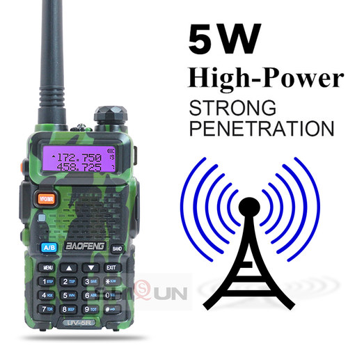 好货1PC/2PCS Baofeng 5W UV-5R Walkie Talkie Camo Dual Band U