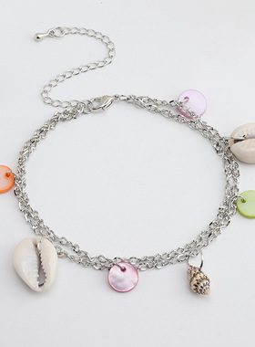 Casual fashion accessories beach shells starfish anklets脚链