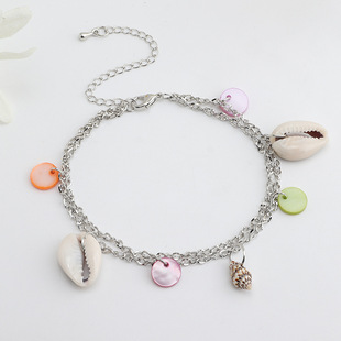 Casual fashion accessories beach shells starfish anklets脚链