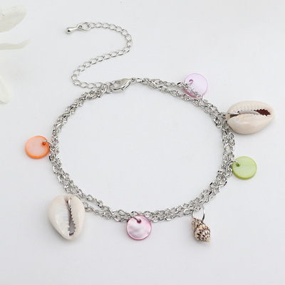 Casual fashion accessories beach shells starfish anklets脚链