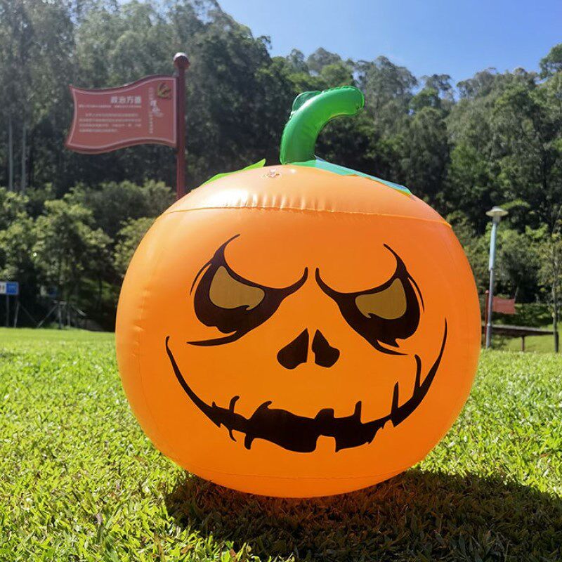极速Large Halloween Inflatable Pumpkin Ball PVC Hanging Spid