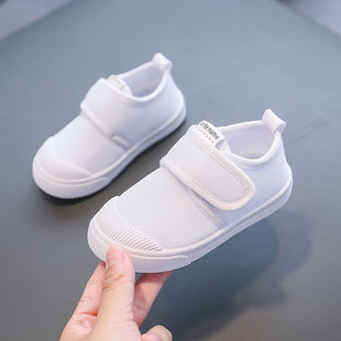 六一儿童节小白鞋男女童演出专用鞋帆布鞋白球鞋薄款透气2023新款