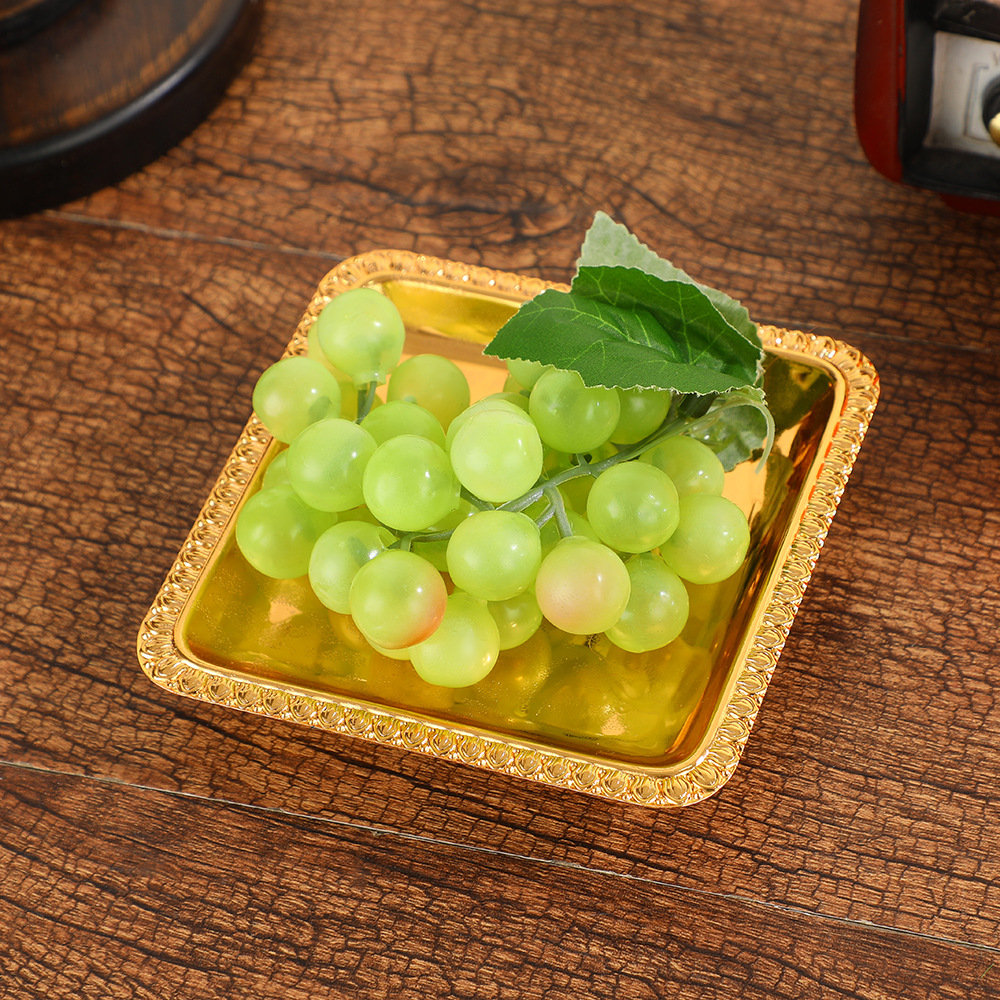 轻奢客厅家用水果盘欧式精美小吃盘小众设计感桌面装饰水果干果盘