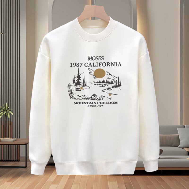 卫衣男加肥加大码秋冬季加绒加厚圆领男款胖子男装宽松长袖保暖