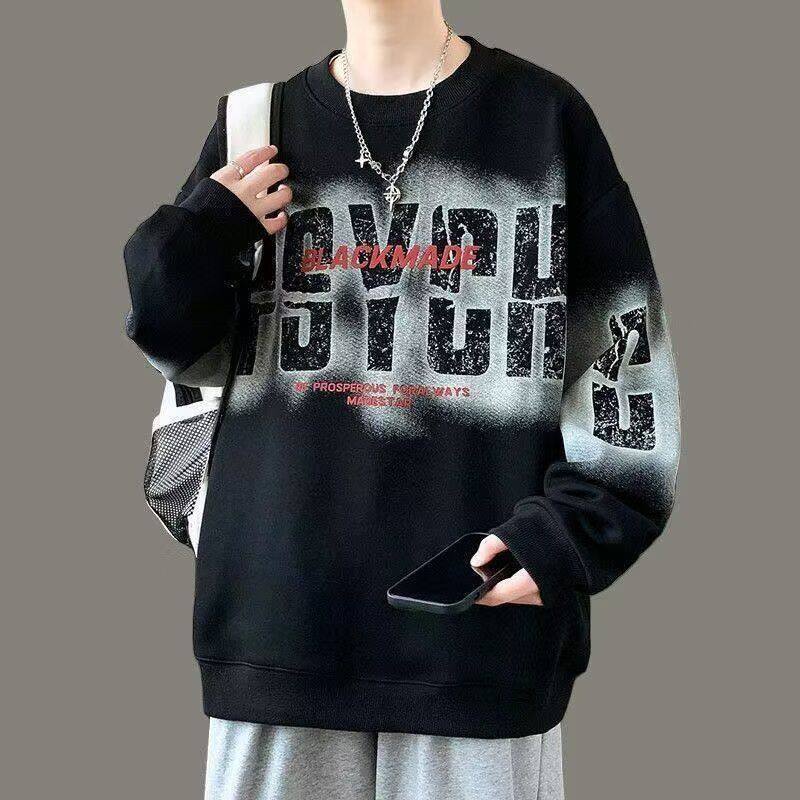 休闲运动套装男款卫衣搭配直筒裤一整套男生酷帅穿搭春季男装