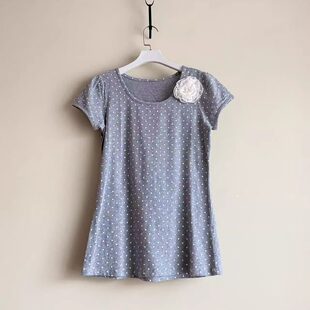 夏季 修身 薄款 休闲百搭衬衫 显瘦棉T恤 纯色上衣043原单精品女装 杂款